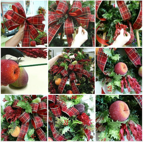 how to make a wreath, door wreath