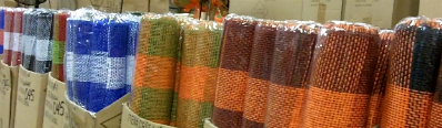 Row after Row after Row of beautiful Deco Mesh; GREAT Prices!